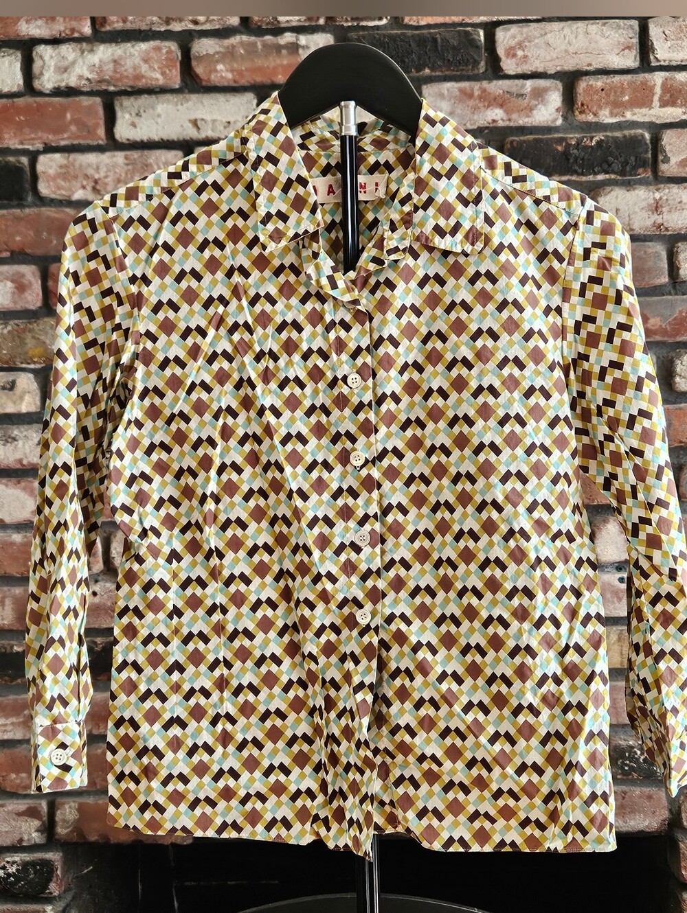 Vintage Marni Geometric Print Shirt
